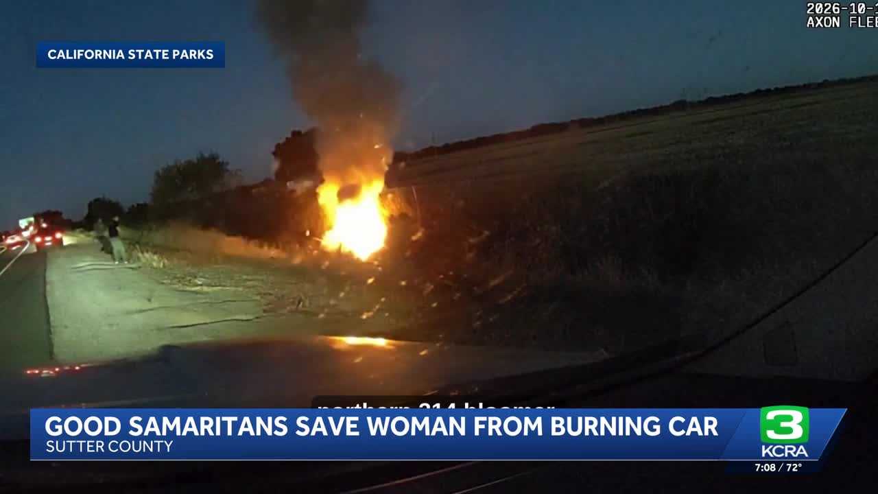 Officers rescue woman from burning car — WESH 2 Orlando, Pearland Community news